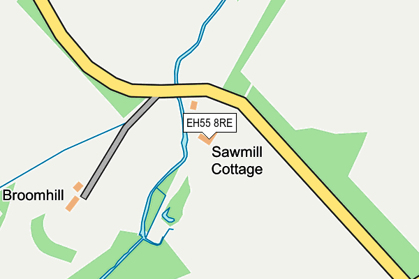 EH55 8RE map - OS OpenMap – Local (Ordnance Survey) EH55 8RE map - OS OpenMap – Local (Ordnance Survey)