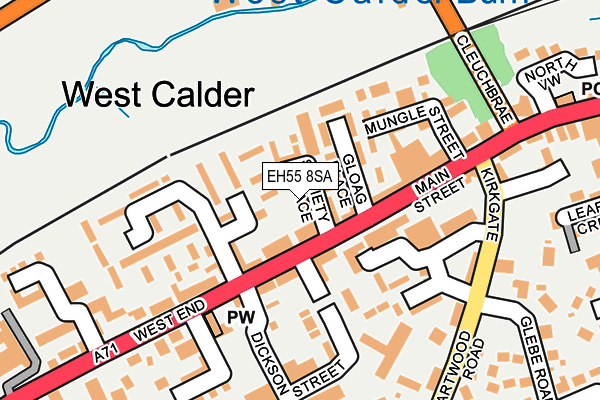 EH55 8SA map - OS OpenMap – Local (Ordnance Survey) EH55 8SA map - OS OpenMap – Local (Ordnance Survey)