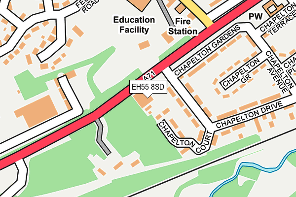 EH55 8SD map - OS OpenMap – Local (Ordnance Survey)