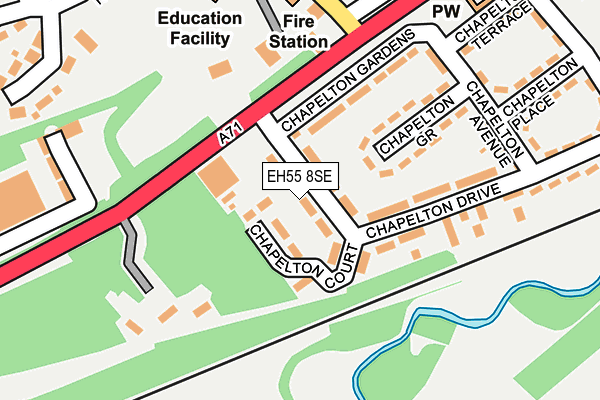 EH55 8SE map - OS OpenMap – Local (Ordnance Survey)