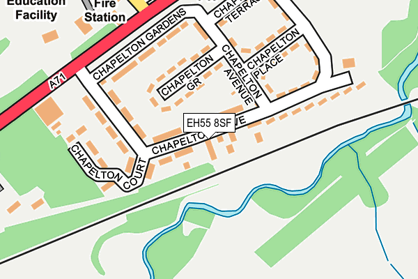 EH55 8SF map - OS OpenMap – Local (Ordnance Survey) EH55 8SF map - OS OpenMap – Local (Ordnance Survey)