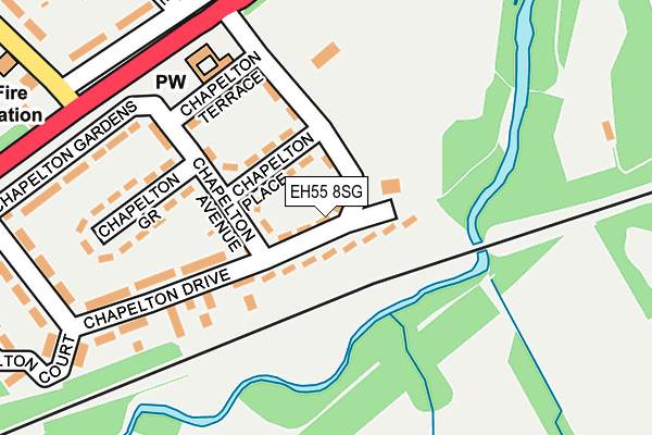 EH55 8SG map - OS OpenMap – Local (Ordnance Survey)