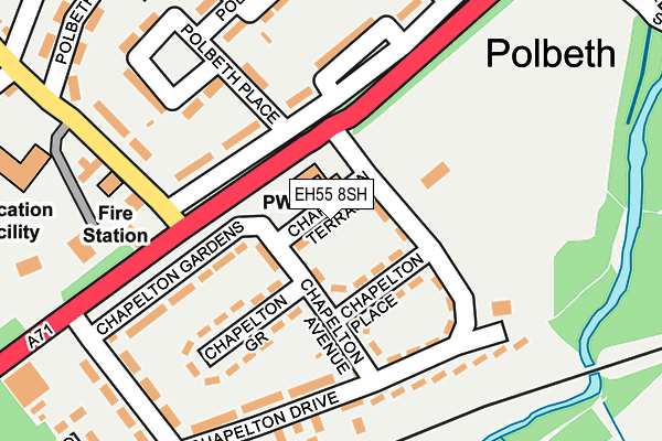 EH55 8SH map - OS OpenMap – Local (Ordnance Survey)