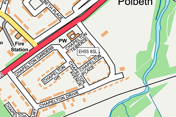 EH55 8SL map - OS OpenMap – Local (Ordnance Survey)