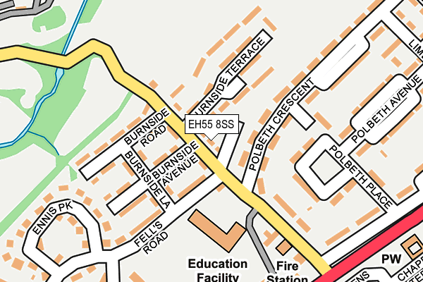EH55 8SS map - OS OpenMap – Local (Ordnance Survey)