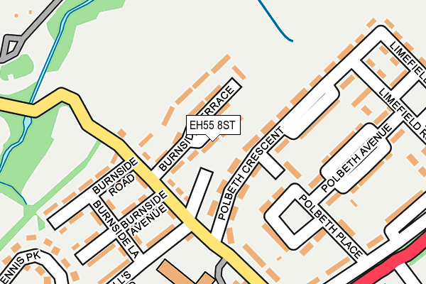 EH55 8ST map - OS OpenMap – Local (Ordnance Survey) EH55 8ST map - OS OpenMap – Local (Ordnance Survey)