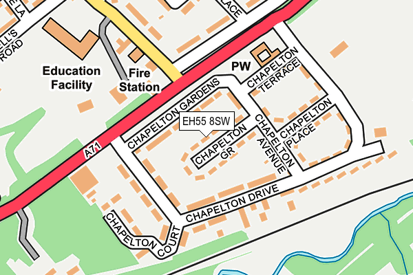 EH55 8SW map - OS OpenMap – Local (Ordnance Survey)