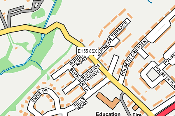 EH55 8SX map - OS OpenMap – Local (Ordnance Survey)