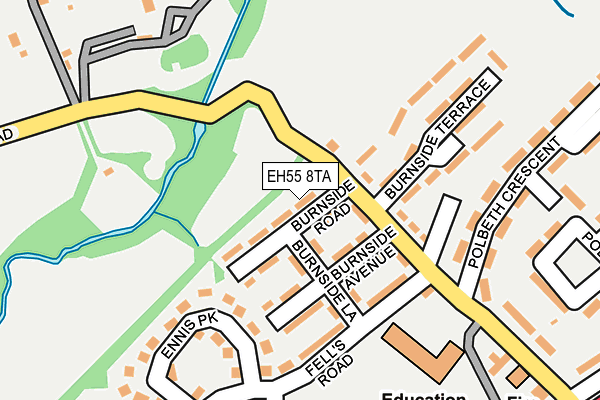 EH55 8TA map - OS OpenMap – Local (Ordnance Survey) EH55 8TA map - OS OpenMap – Local (Ordnance Survey)