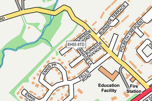 EH55 8TD map - OS OpenMap – Local (Ordnance Survey)
