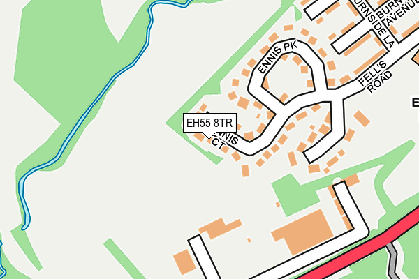 EH55 8TR map - OS OpenMap – Local (Ordnance Survey)