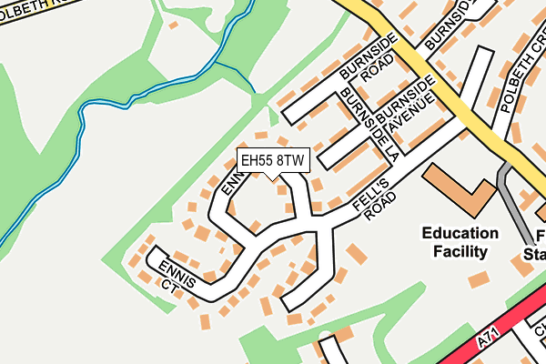 EH55 8TW map - OS OpenMap – Local (Ordnance Survey) EH55 8TW map - OS OpenMap – Local (Ordnance Survey)