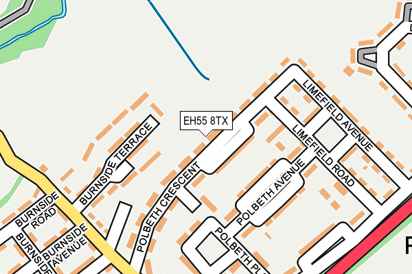 EH55 8TX map - OS OpenMap – Local (Ordnance Survey) EH55 8TX map - OS OpenMap – Local (Ordnance Survey)