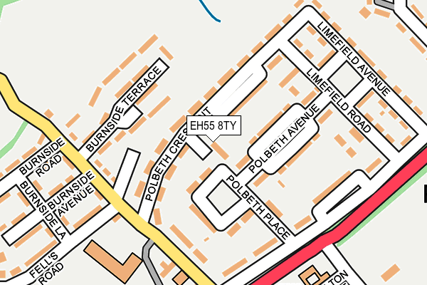 EH55 8TY map - OS OpenMap – Local (Ordnance Survey)