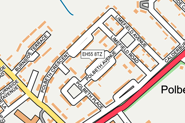 EH55 8TZ map - OS OpenMap – Local (Ordnance Survey)