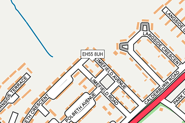 EH55 8UH map - OS OpenMap – Local (Ordnance Survey) EH55 8UH map - OS OpenMap – Local (Ordnance Survey)