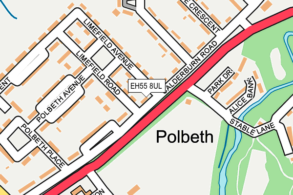 EH55 8UL map - OS OpenMap – Local (Ordnance Survey)