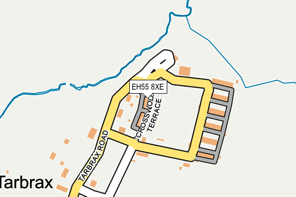EH55 8XE map - OS OpenMap – Local (Ordnance Survey)