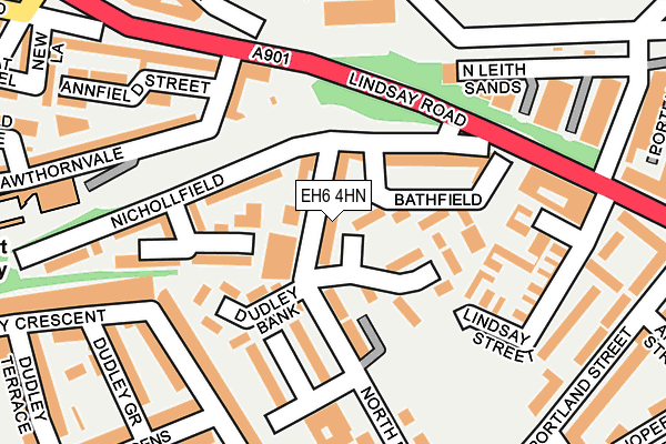 EH6 4HN map - OS OpenMap – Local (Ordnance Survey)