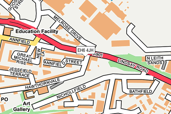 EH6 4JH map - OS OpenMap – Local (Ordnance Survey)