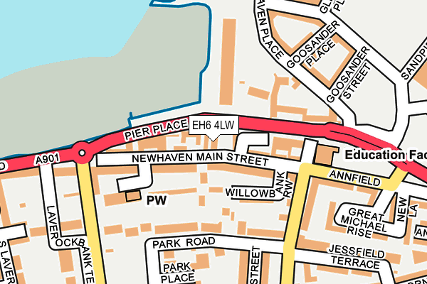 EH6 4LW map - OS OpenMap – Local (Ordnance Survey) EH6 4LW map - OS OpenMap – Local (Ordnance Survey)