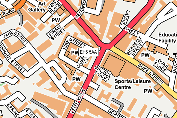 EH6 5AA map - OS OpenMap – Local (Ordnance Survey) EH6 5AA map - OS OpenMap – Local (Ordnance Survey)