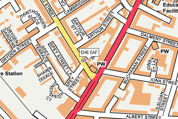 EH6 5AF map - OS OpenMap – Local (Ordnance Survey) EH6 5AF map - OS OpenMap – Local (Ordnance Survey)