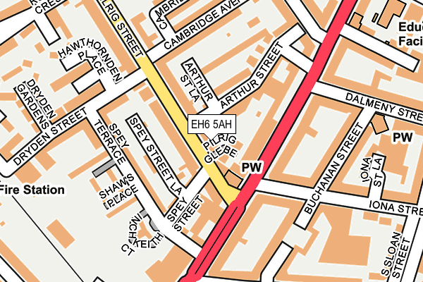 EH6 5AH map - OS OpenMap – Local (Ordnance Survey) EH6 5AH map - OS OpenMap – Local (Ordnance Survey)