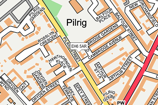 EH6 5AR map - OS OpenMap – Local (Ordnance Survey) EH6 5AR map - OS OpenMap – Local (Ordnance Survey)