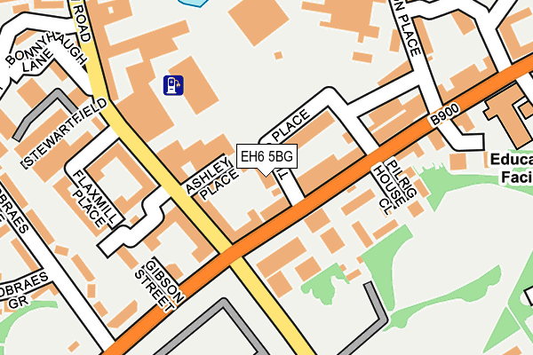 EH6 5BG map - OS OpenMap – Local (Ordnance Survey) EH6 5BG map - OS OpenMap – Local (Ordnance Survey)