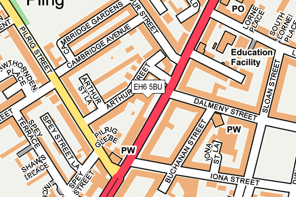 EH6 5BU map - OS OpenMap – Local (Ordnance Survey) EH6 5BU map - OS OpenMap – Local (Ordnance Survey)