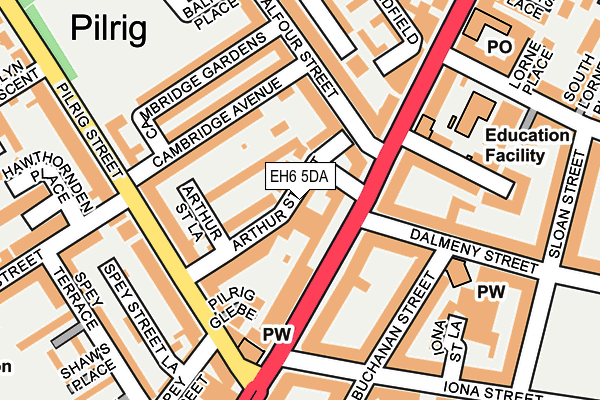 EH6 5DA map - OS OpenMap – Local (Ordnance Survey) EH6 5DA map - OS OpenMap – Local (Ordnance Survey)