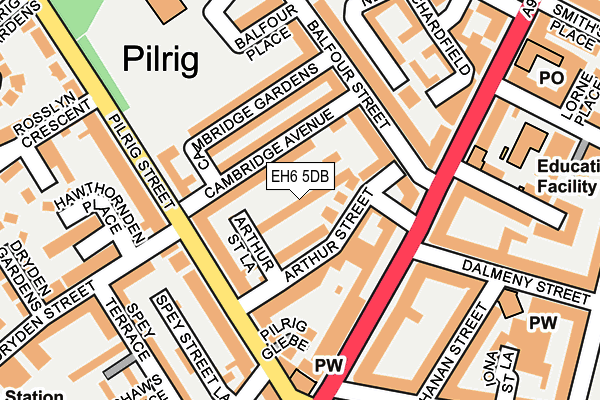 EH6 5DB map - OS OpenMap – Local (Ordnance Survey) EH6 5DB map - OS OpenMap – Local (Ordnance Survey)