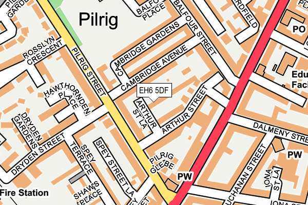 EH6 5DF map - OS OpenMap – Local (Ordnance Survey) EH6 5DF map - OS OpenMap – Local (Ordnance Survey)