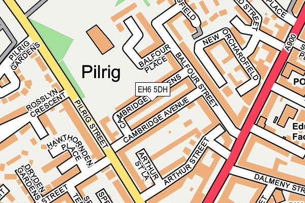 EH6 5DH map - OS OpenMap – Local (Ordnance Survey) EH6 5DH map - OS OpenMap – Local (Ordnance Survey)