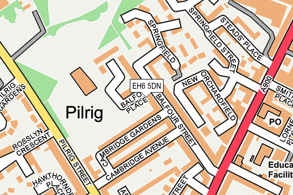 EH6 5DN map - OS OpenMap – Local (Ordnance Survey) EH6 5DN map - OS OpenMap – Local (Ordnance Survey)