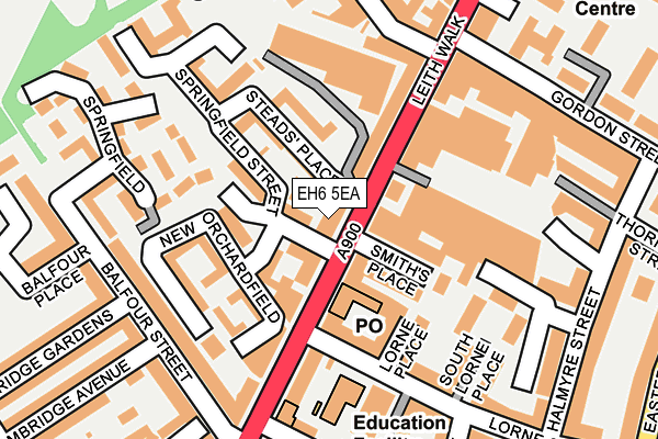 EH6 5EA map - OS OpenMap – Local (Ordnance Survey)