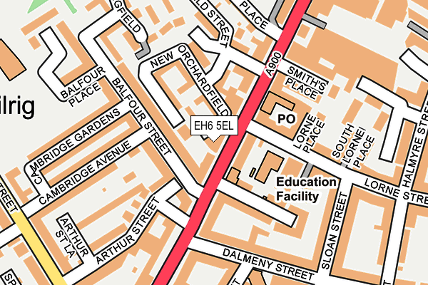 EH6 5EL map - OS OpenMap – Local (Ordnance Survey) EH6 5EL map - OS OpenMap – Local (Ordnance Survey)