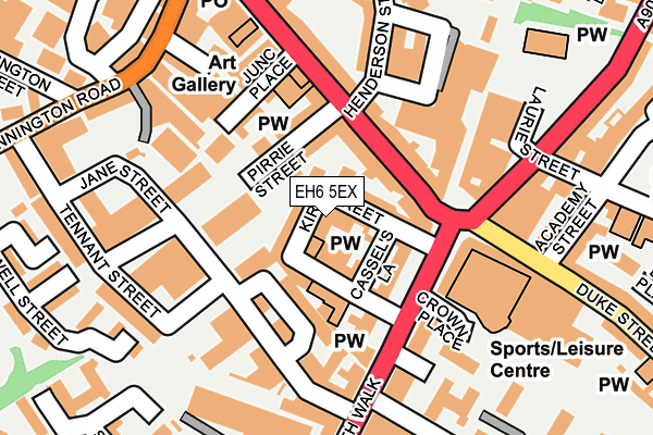 EH6 5EX map - OS OpenMap – Local (Ordnance Survey) EH6 5EX map - OS OpenMap – Local (Ordnance Survey)