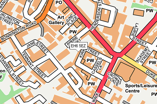 EH6 5EZ map - OS OpenMap – Local (Ordnance Survey) EH6 5EZ map - OS OpenMap – Local (Ordnance Survey)