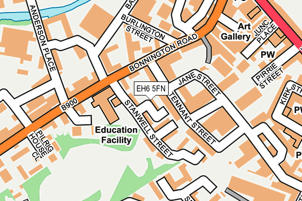 EH6 5FN map - OS OpenMap – Local (Ordnance Survey) EH6 5FN map - OS OpenMap – Local (Ordnance Survey)