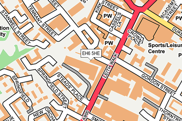 EH6 5HE map - OS OpenMap – Local (Ordnance Survey) EH6 5HE map - OS OpenMap – Local (Ordnance Survey)