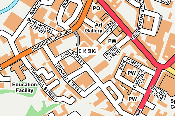EH6 5HG map - OS OpenMap – Local (Ordnance Survey) EH6 5HG map - OS OpenMap – Local (Ordnance Survey)