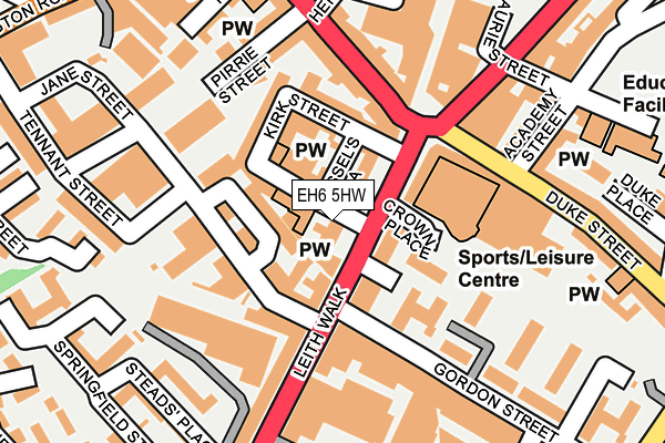 EH6 5HW map - OS OpenMap – Local (Ordnance Survey)