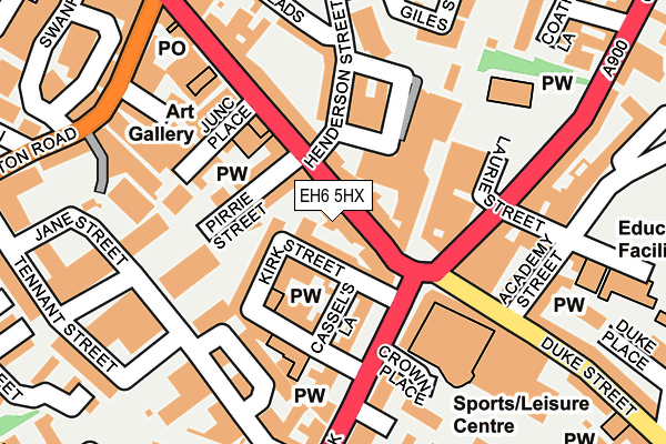 EH6 5HX map - OS OpenMap – Local (Ordnance Survey) EH6 5HX map - OS OpenMap – Local (Ordnance Survey)
