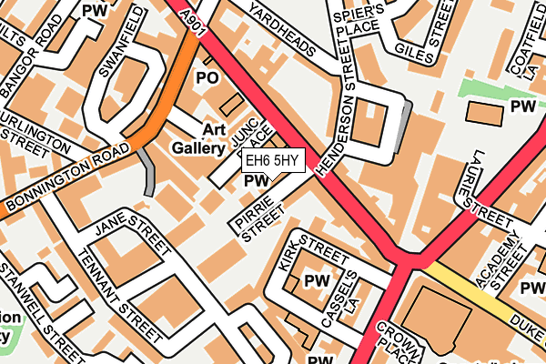 EH6 5HY map - OS OpenMap – Local (Ordnance Survey) EH6 5HY map - OS OpenMap – Local (Ordnance Survey)