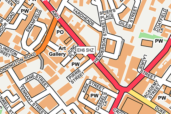 EH6 5HZ map - OS OpenMap – Local (Ordnance Survey) EH6 5HZ map - OS OpenMap – Local (Ordnance Survey)