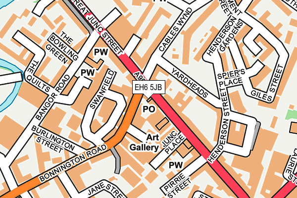 EH6 5JB map - OS OpenMap – Local (Ordnance Survey) EH6 5JB map - OS OpenMap – Local (Ordnance Survey)