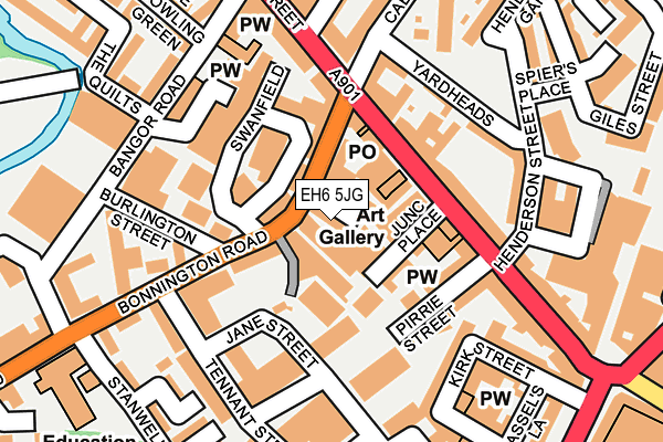 EH6 5JG map - OS OpenMap – Local (Ordnance Survey) EH6 5JG map - OS OpenMap – Local (Ordnance Survey)