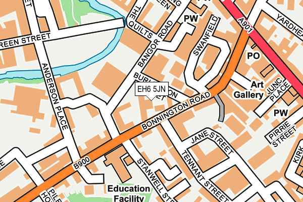 EH6 5JN map - OS OpenMap – Local (Ordnance Survey) EH6 5JN map - OS OpenMap – Local (Ordnance Survey)